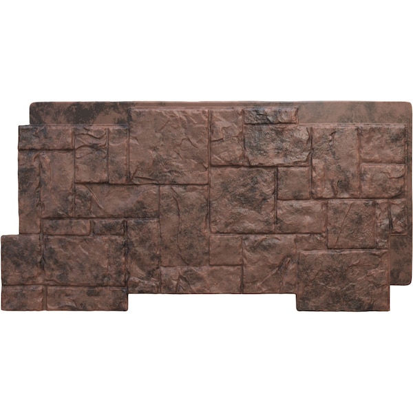 Ekena Millwork 49"W x 24 1/2"H x 1 1/4"D Castle Rock Stacked Stone, StoneWall Faux Stone Siding Panel, Canyon Brown PNU24X48CRCB - main